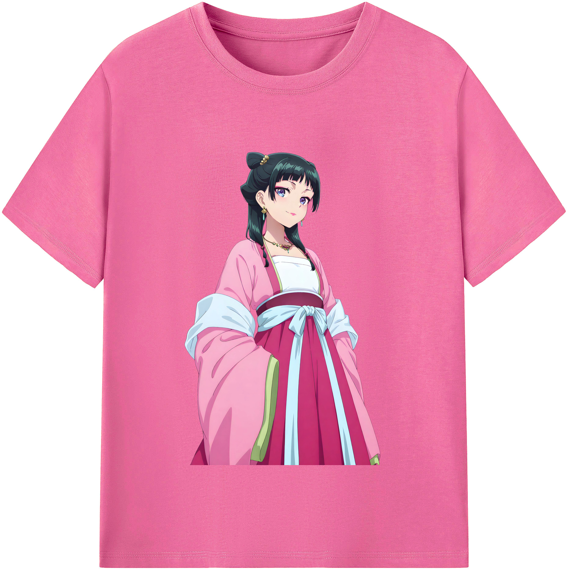 （画像用） 薬屋のひとりごと The Apothecary Diaries レディースカジュアルプリントTシャツ（綿100％）